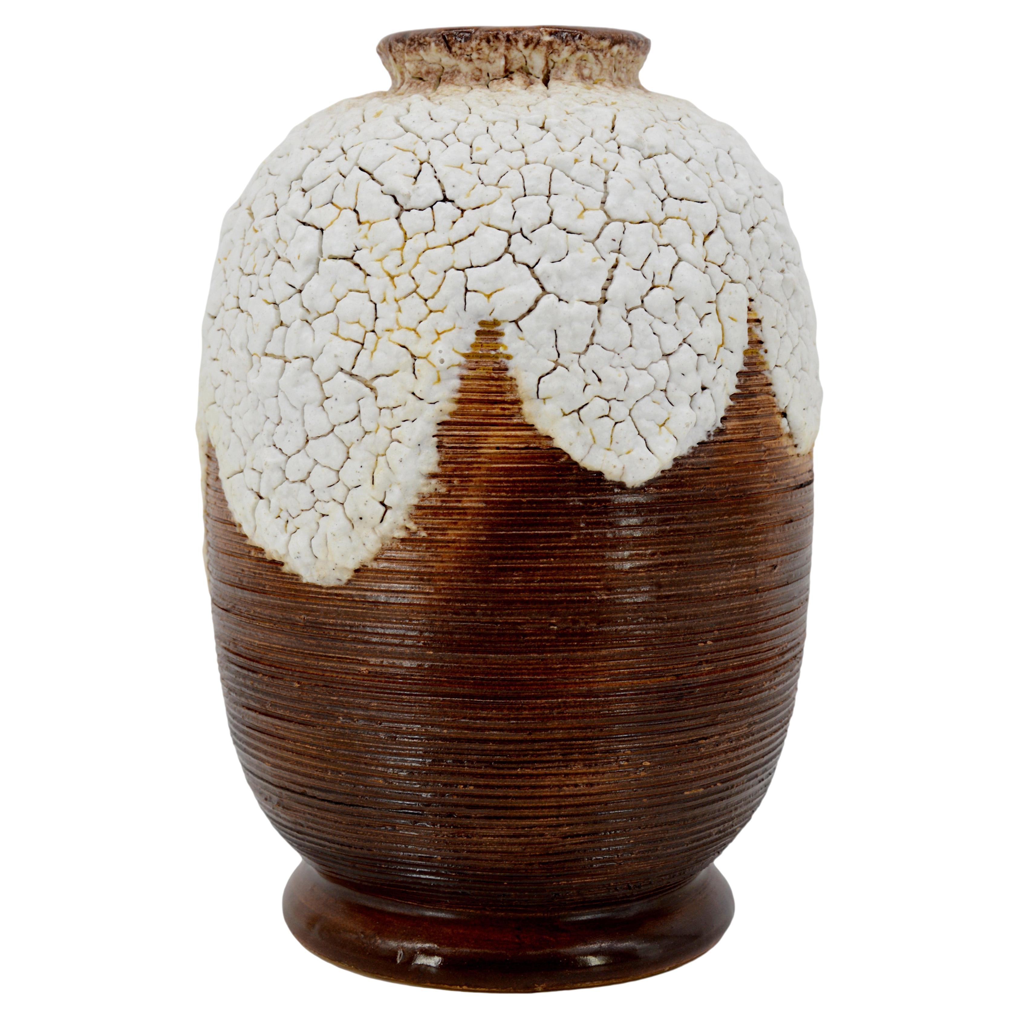 Vase en grès Art Déco français de Louis Dage, 1920