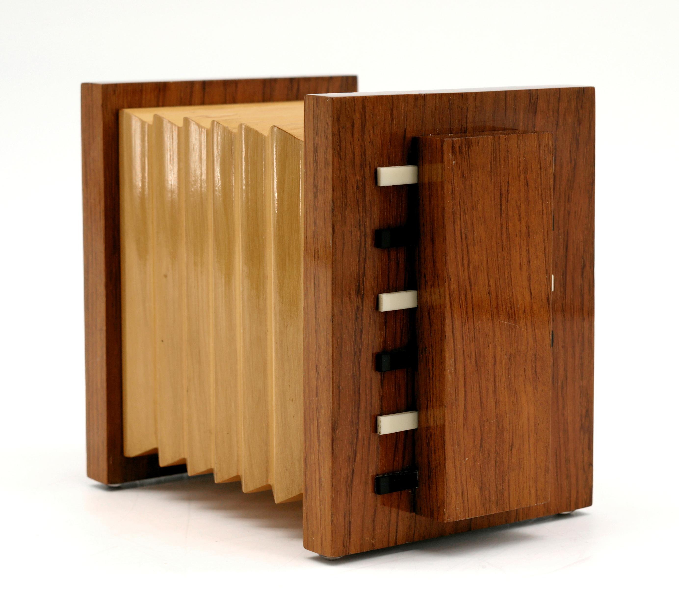 French Mid-Century Accordion Cigarette Box, 1950s For Sale