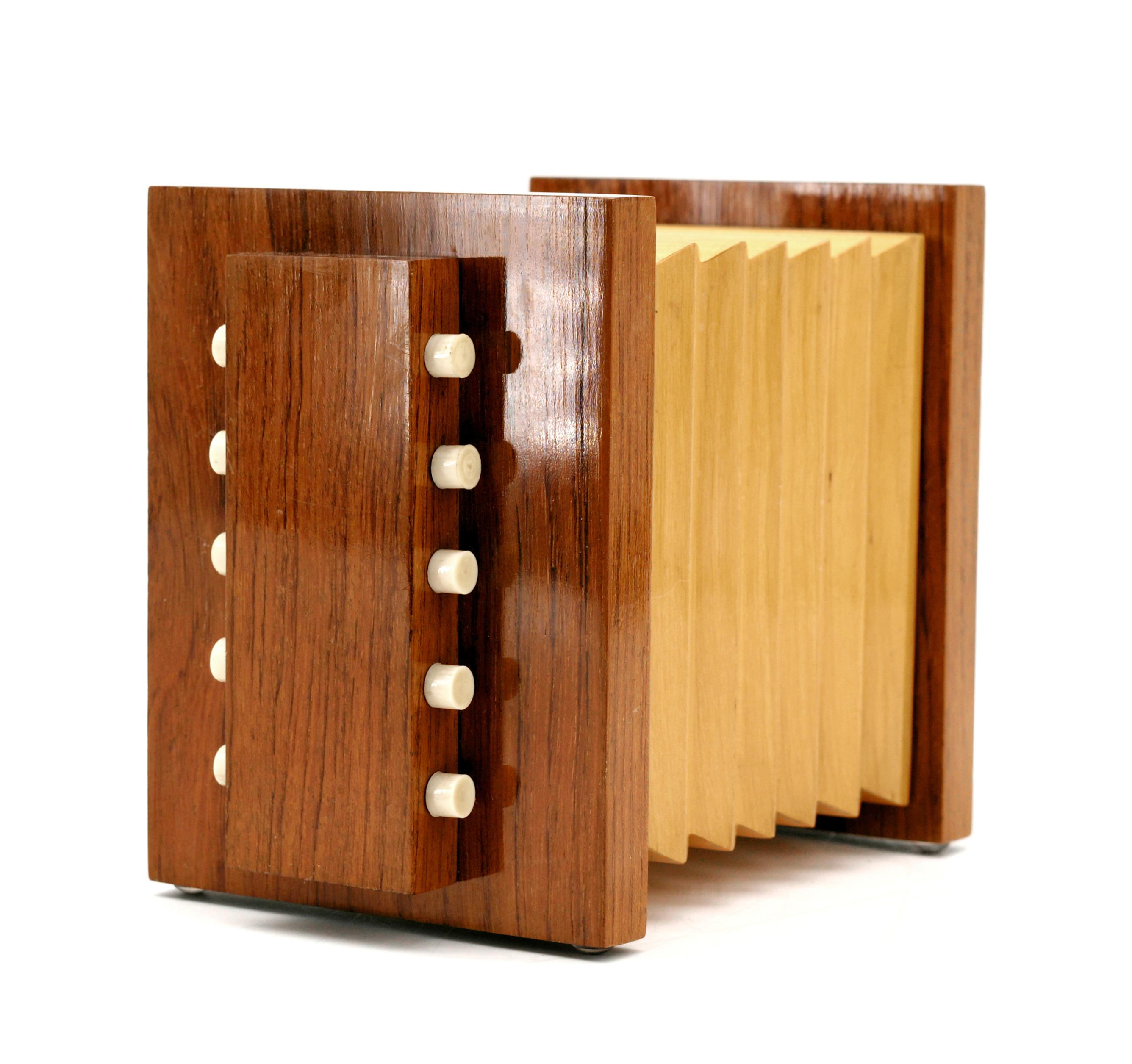 Bakelite Mid-Century Accordion Cigarette Box, 1950s For Sale
