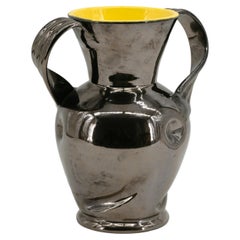 French Mid-Century Ceramic Vase by Vallauris, France, circa 1950