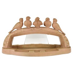 French Art Deco Terra Cotta Swallows Centerpiece, 1920