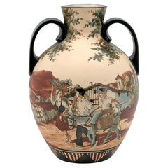French Mid-Century Neo-Basque Ceramic Stoneware Vase by Moreau at Ciboure, 1950s