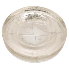 Vintage Rolex Pressed-Molded Glass Ashtray or Trinket Dish, Switzerland, 1970s