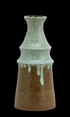 Vaso in gres ceramico Accolay di metà secolo, bordeaux, Francia, anni '50