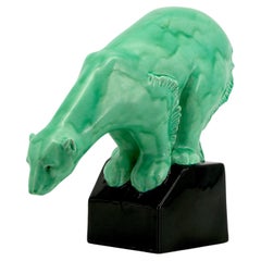 French Art Deco Polar Bear Sculpture by Paul Milet, Sèvres, circa 1930
