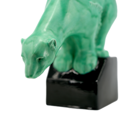 Escultura de un oso polar de estilo Art Déco francés, obra de Paul Milet, Sèvres, hacia 1930