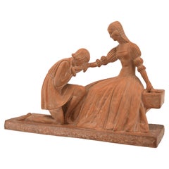 Demétre Chiparus, „Romeo und Julia“, Terrakotta-Skulptur, Reveyrolis Paris, 1920