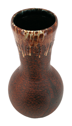 Large Accolay Glazed Ceramic Stoneware Vase, France, circa 1960