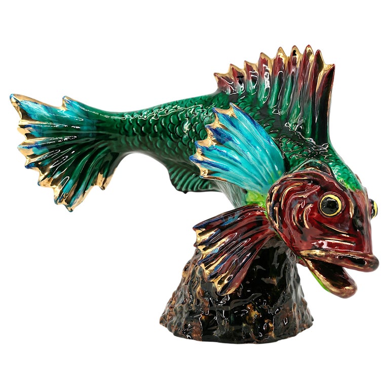 Antoine Fazio Vallauris Large Glazed Ceramic Scorpionfish, circa