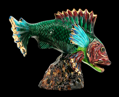 Antoine Fazio Vallauris Large Glazed Ceramic Scorpionfish, circa 1950