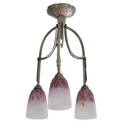 Charles Schneider, beau lustre Art déco rare, 1920