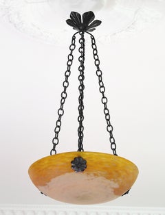 Lustre suspendu Daum de style Art nouveau / Art déco, 1900-1905