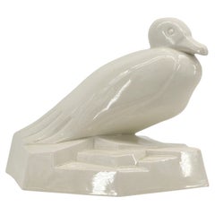 Gabbiano in ceramica art déco di Saint Clément, Geo Conde, 1920