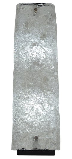Ein Paar französische Dallux-Wandleuchten aus den 1960er Jahren aus dickem Saint-Gobain-Glas