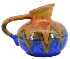 Gilbert Metenier French Art Deco Stoneware Pitcher, 1910s