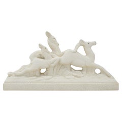 Berlot-Mussier ODYV French Art Deco Antelope Family, 1920