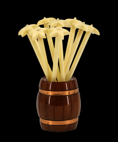 French Bakelite and Copper Cocktail Stirrer Set, 10 Pieces, circa 1920