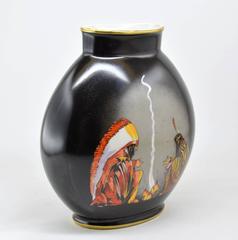Georges Bastard Vase indien Art déco français:: 1925