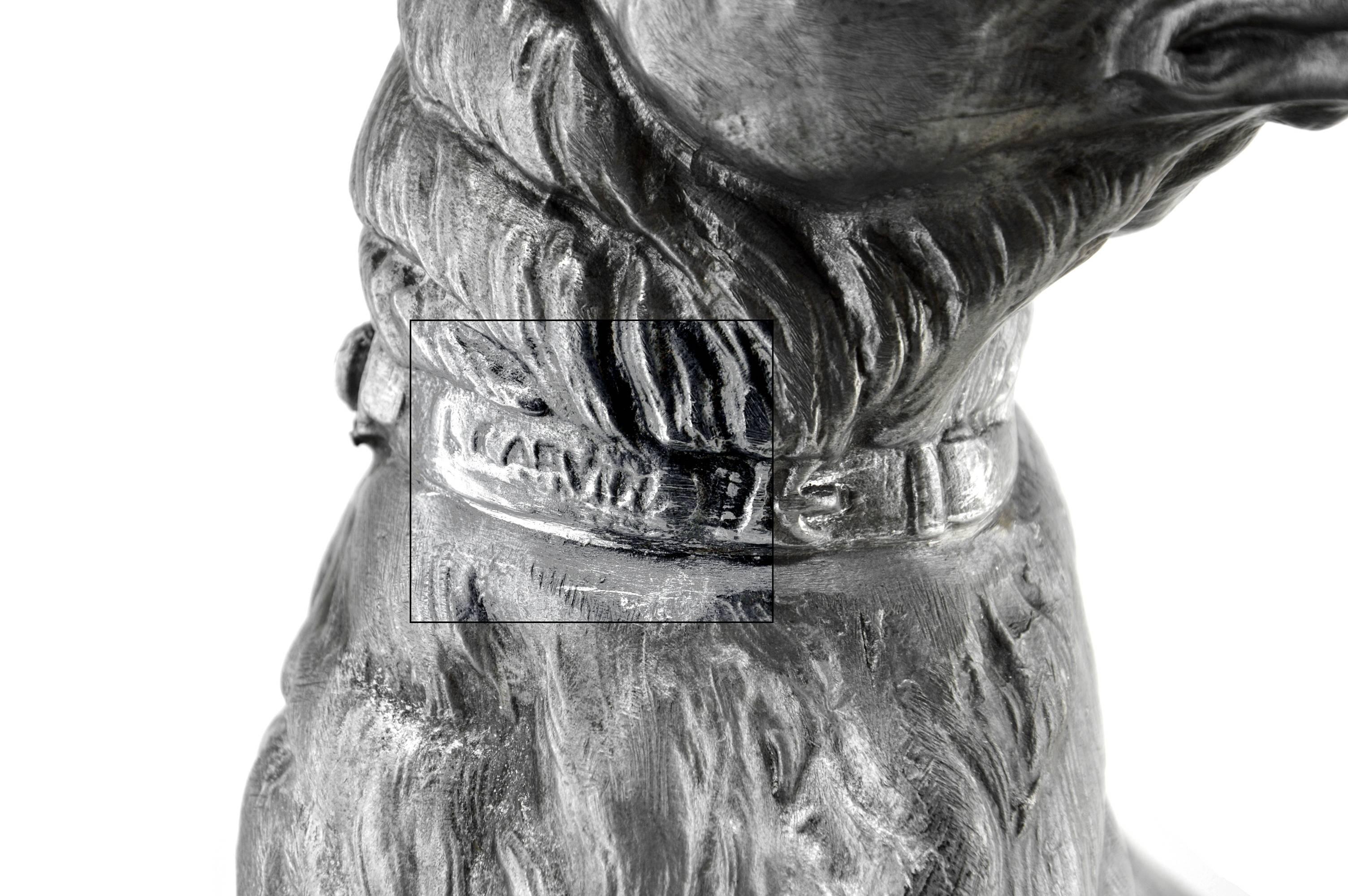 Louis-Albert Carvin French Large Art Deco German Shepherd Sculpture, 1930 1