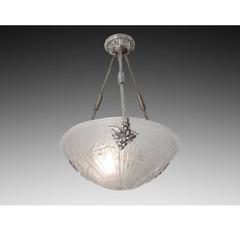Maynadier Französischer Art-Déco-Hängelampe-Kronleuchter, 1925