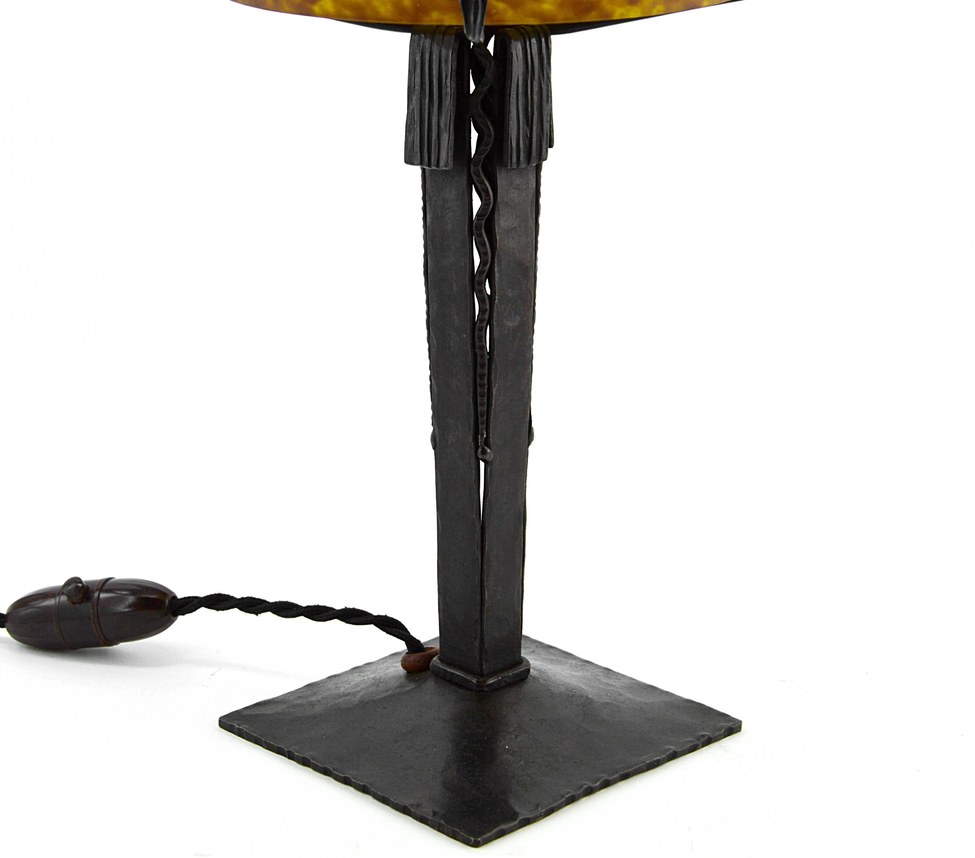 André Delatte French Art Deco Table Lamp, Late 1920s 1