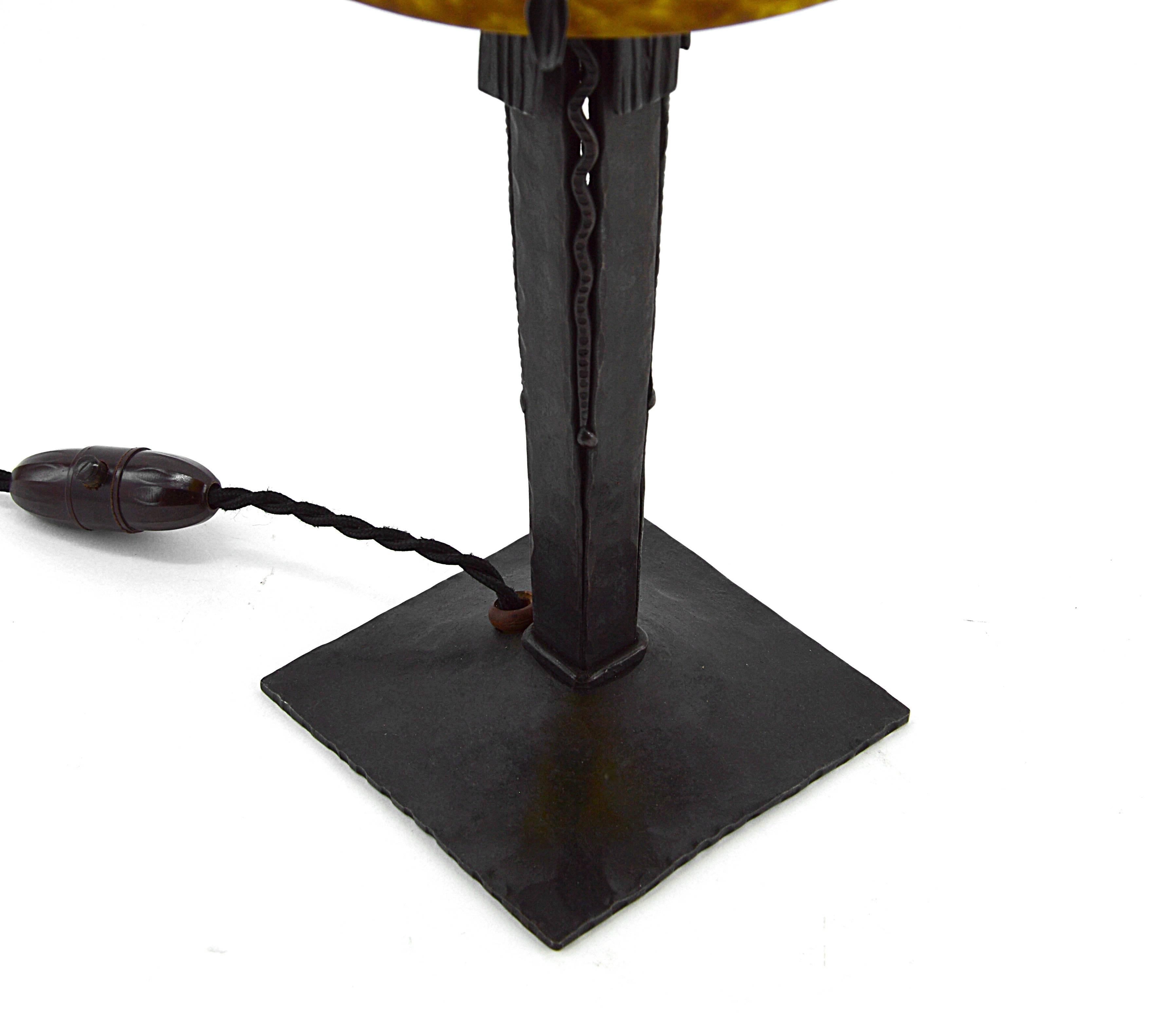 André Delatte French Art Deco Table Lamp, Late 1920s 2
