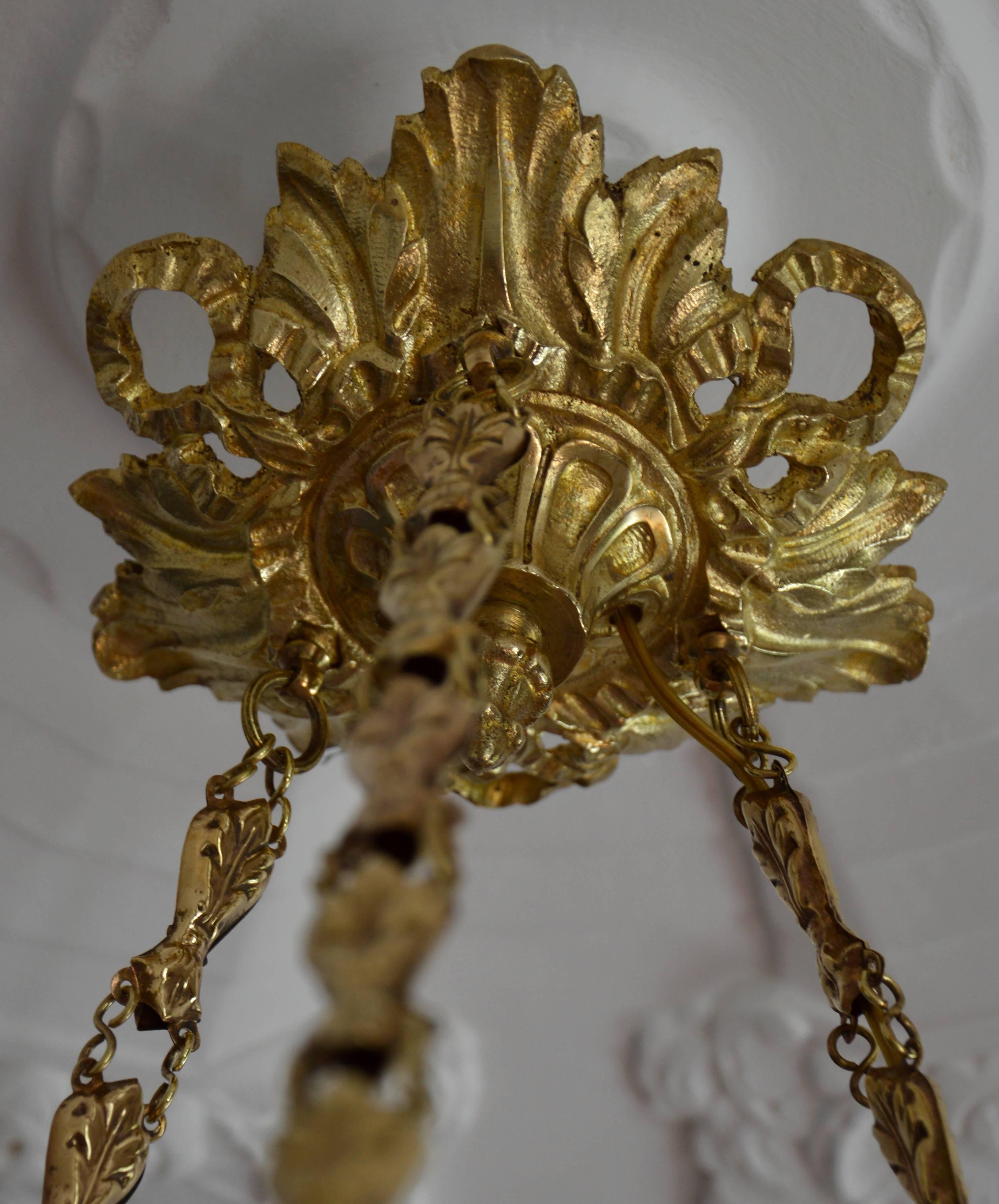 Muller Freres French Art Deco Pendant Chandelier, Late 1920s 2
