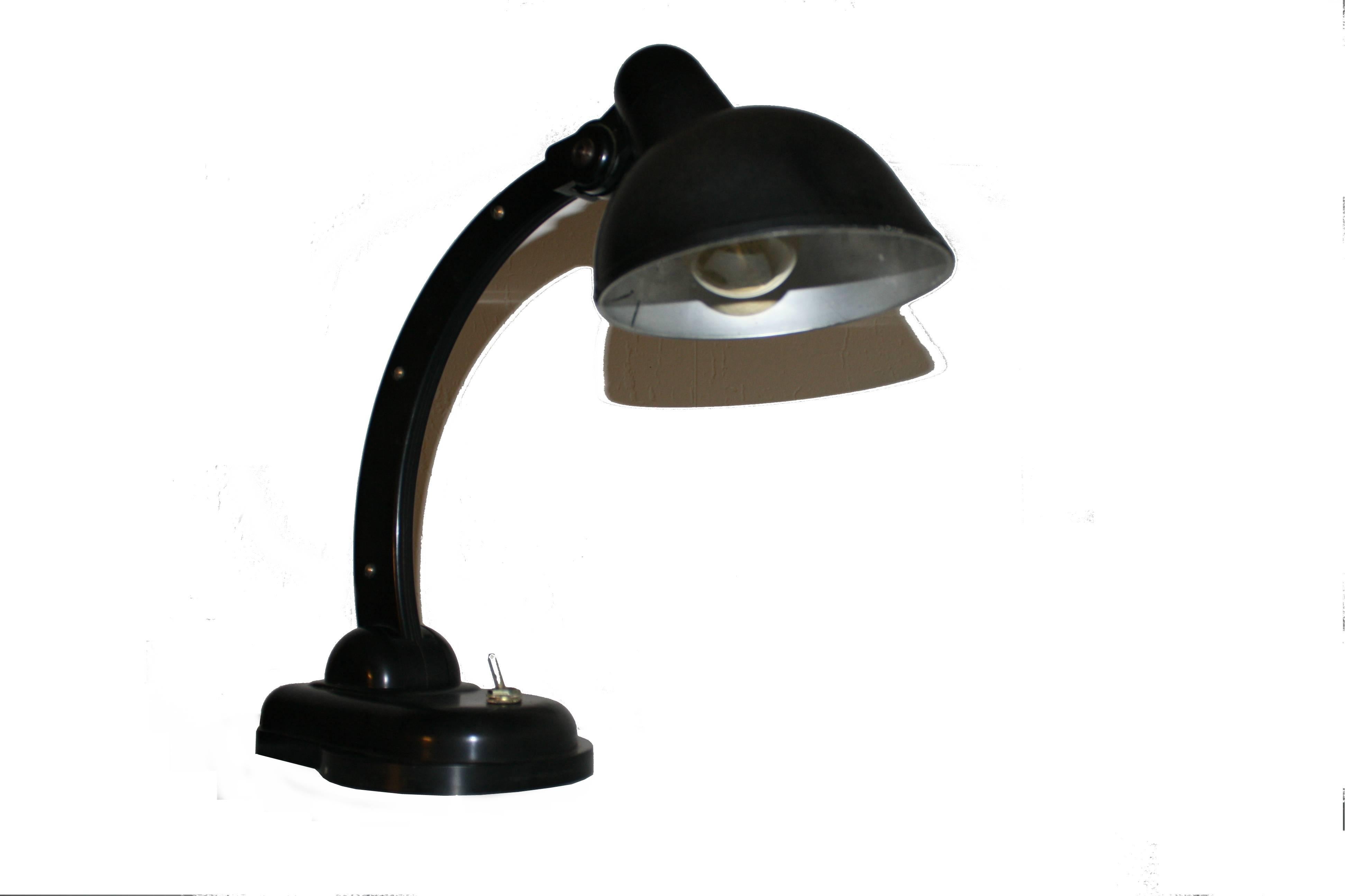 Art Deco 1930s Bakelite Desk Lamp by Christian Dell