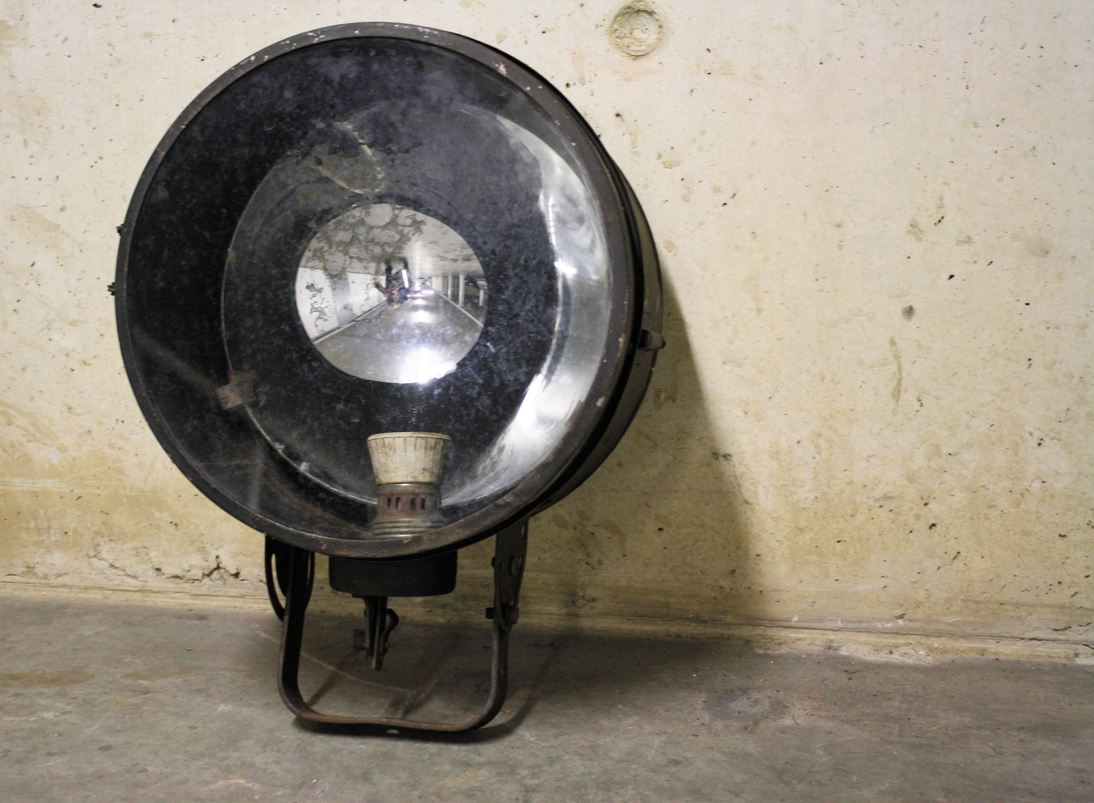 Latvian Vintage Industrial Spot or Ship Signal Lamp, 1960s For Sale