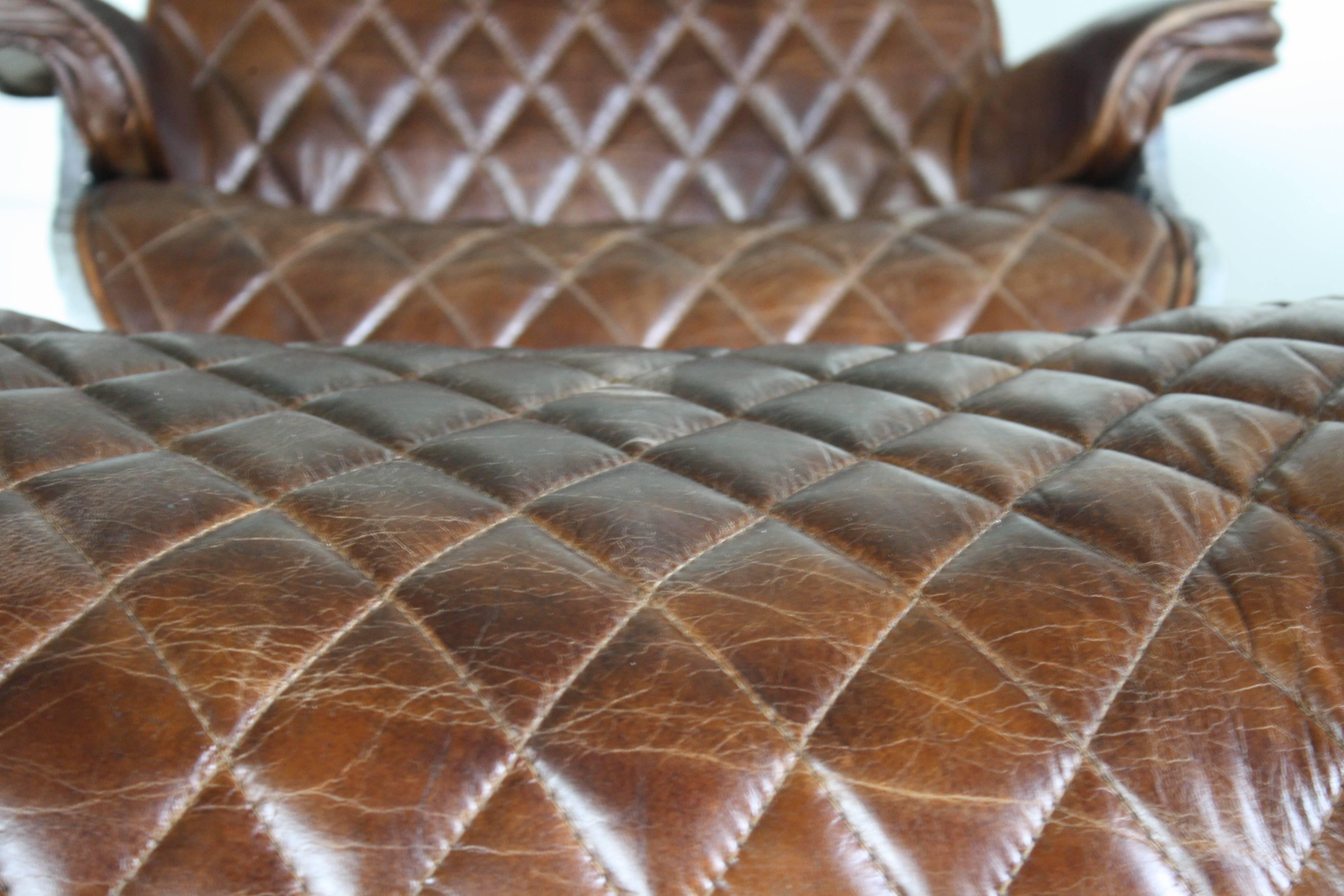Aluminum Eames Style Lounge Chair and Ottoman Aviator Style For Sale