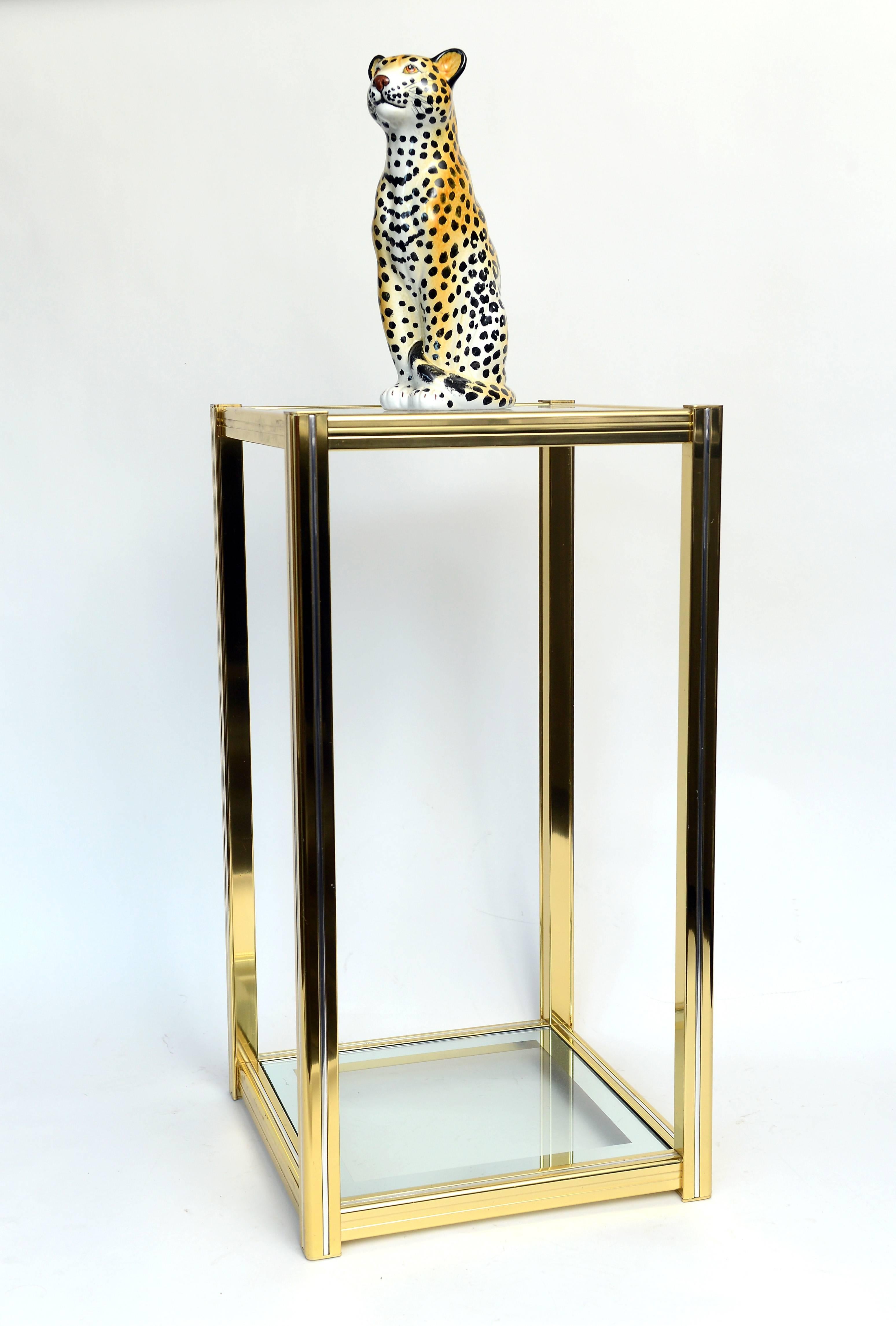 Italian Midcentury Ceramic Leopard Sculpture In Excellent Condition For Sale In Sint Joris Weert, BE