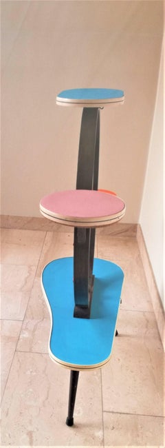 Mid-Century Tricolor Atomic Plant Stand Germany, 1950s