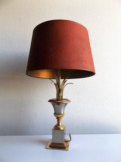 Brass Pineapple Leaf Table Lamp, 1960s