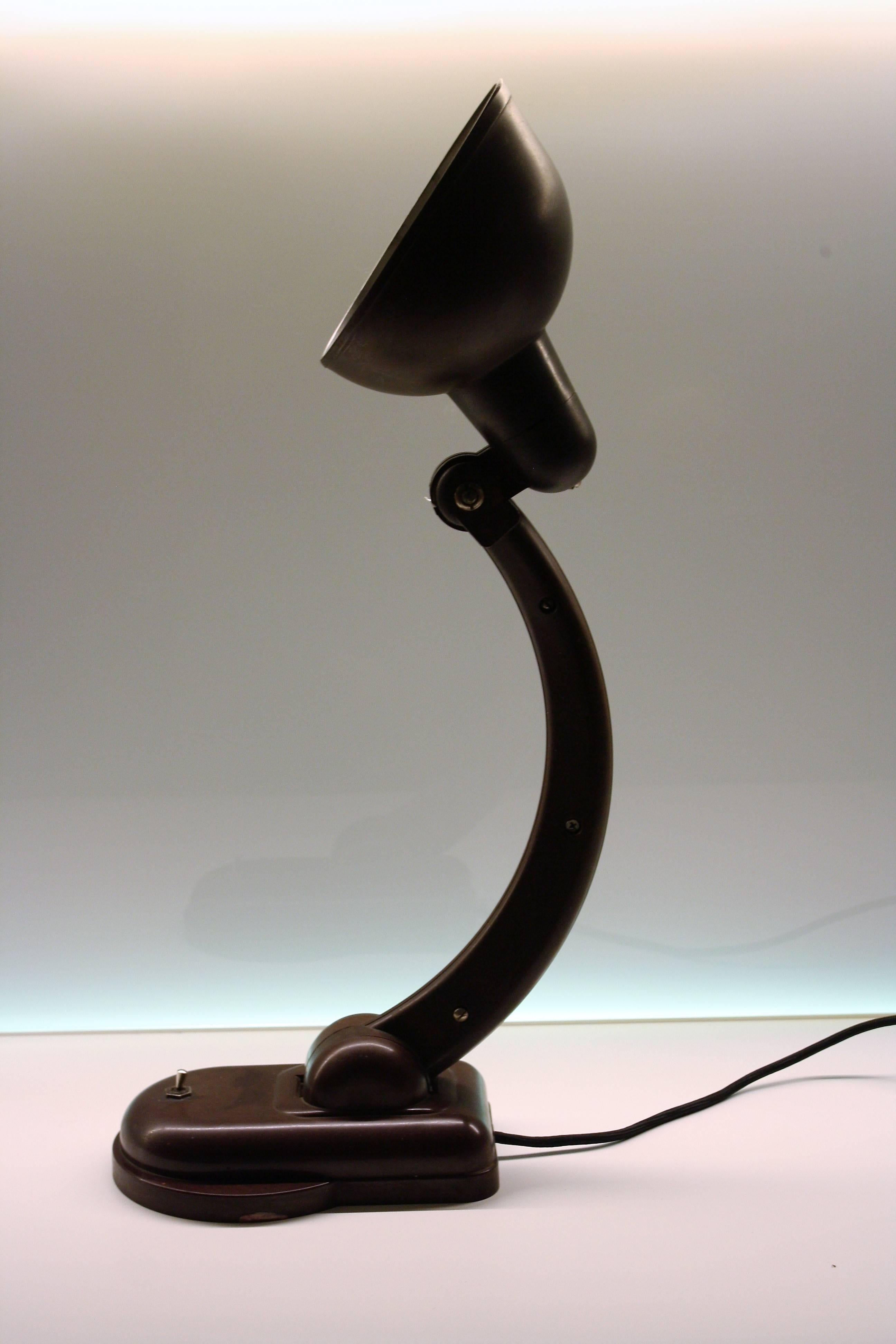 Industrial Bakelite Bauhaus Desk Lamp by Christian Dell, 1930s