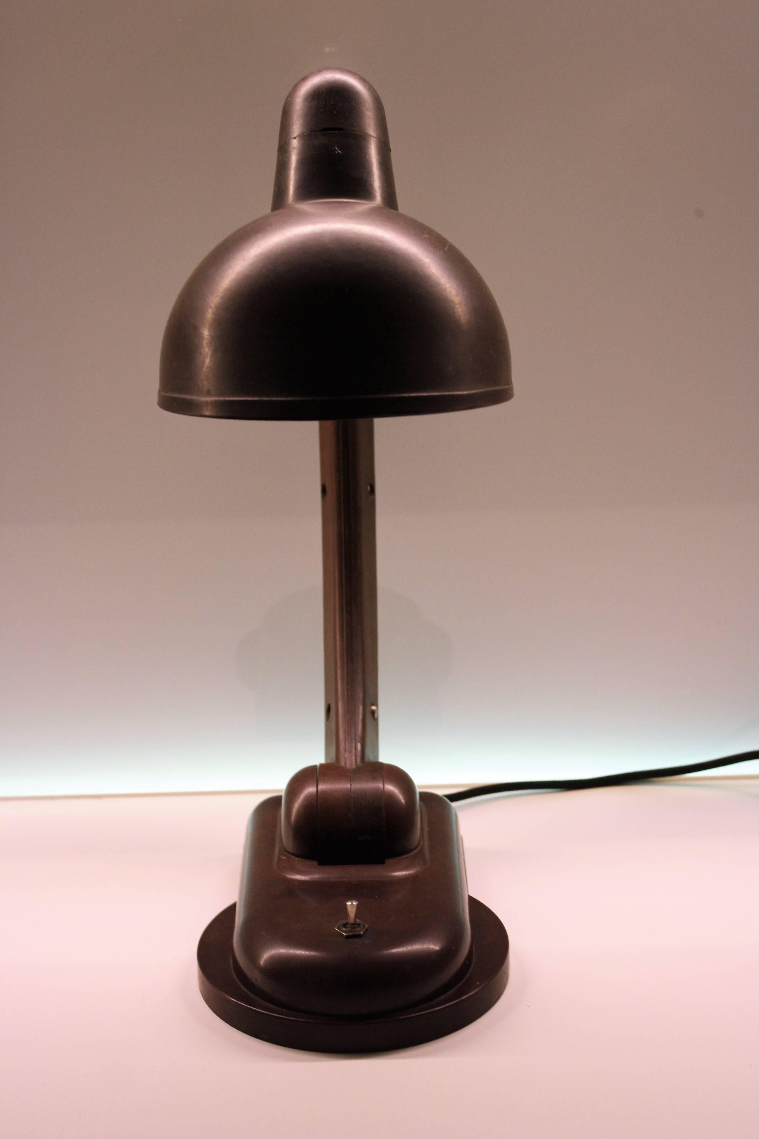 Bakelite Bauhaus Desk Lamp by Christian Dell, 1930s 2
