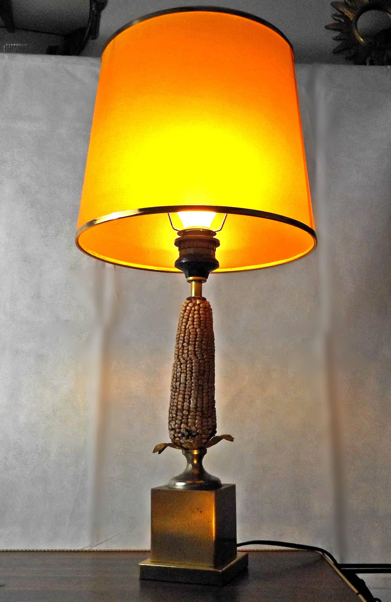 French Corn Lamp in the Style of Maison Charles, 1960, France For Sale 5