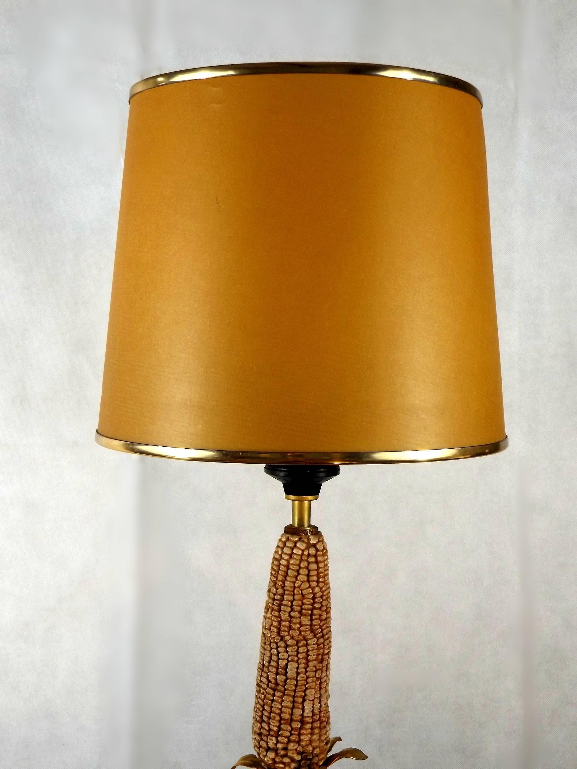 French Corn Lamp in the Style of Maison Charles, 1960, France For Sale 4