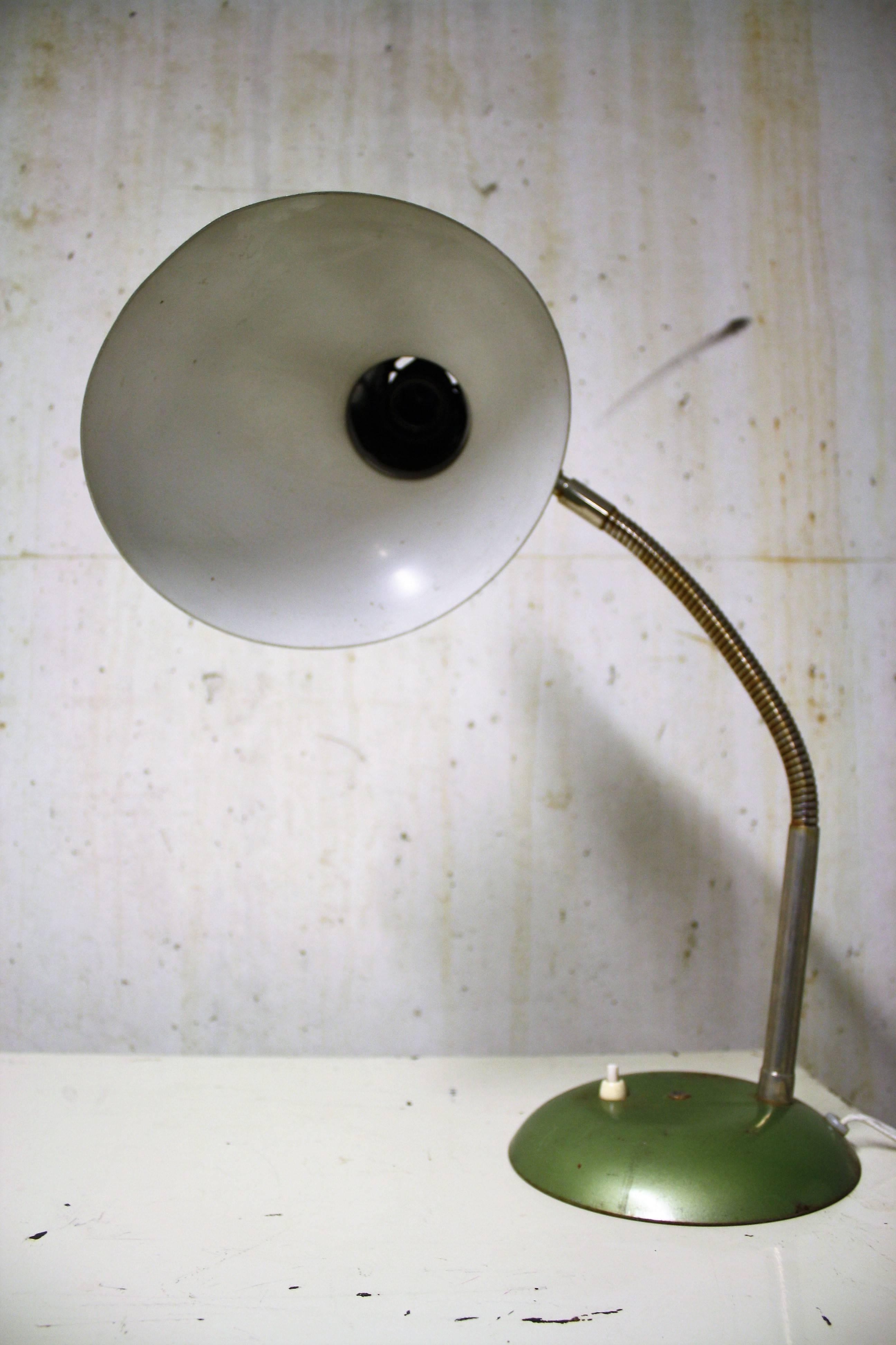 Metal Green Bauhaus Desk Lamp, 1930s