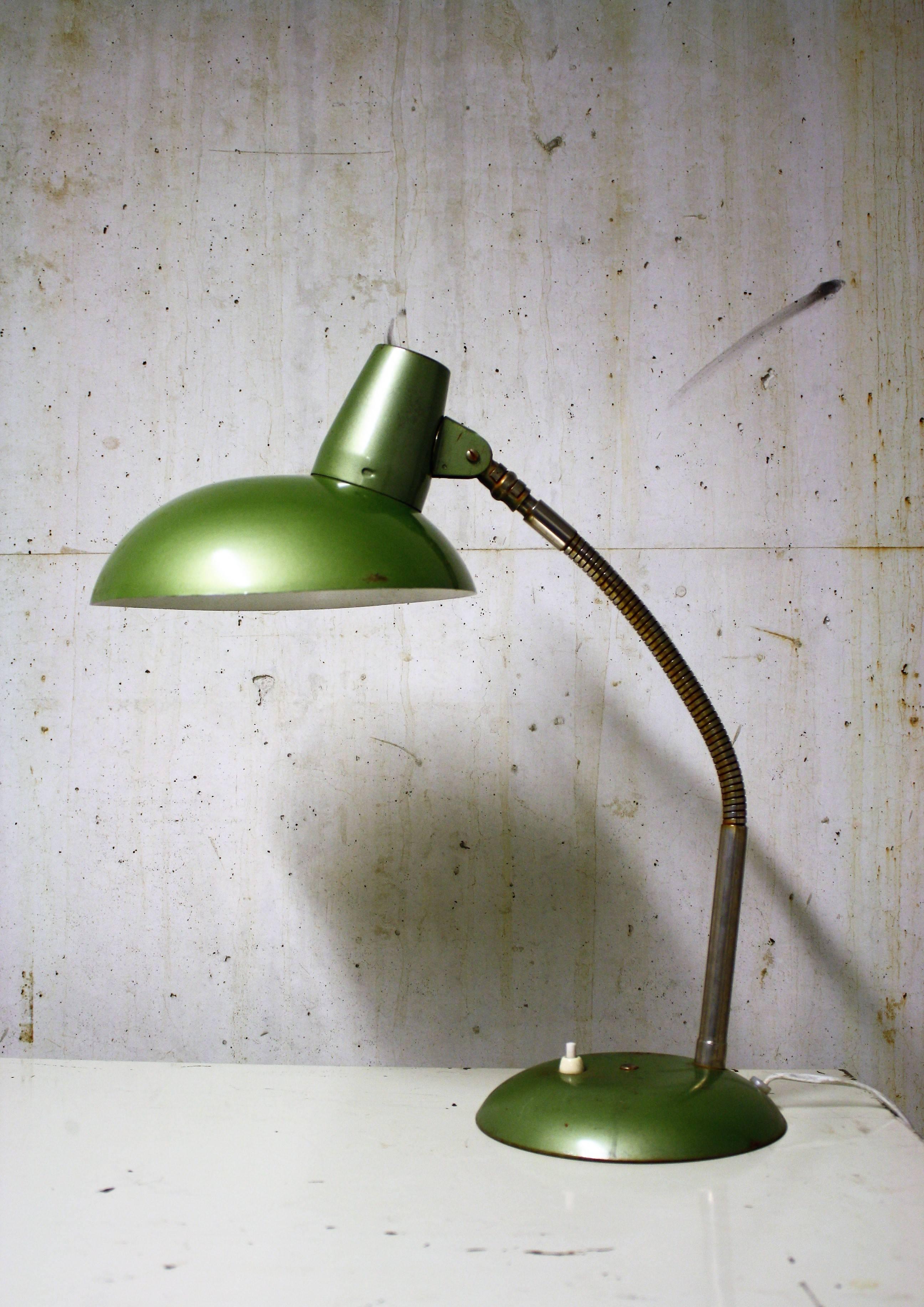 Green Bauhaus Desk Lamp, 1930s 2
