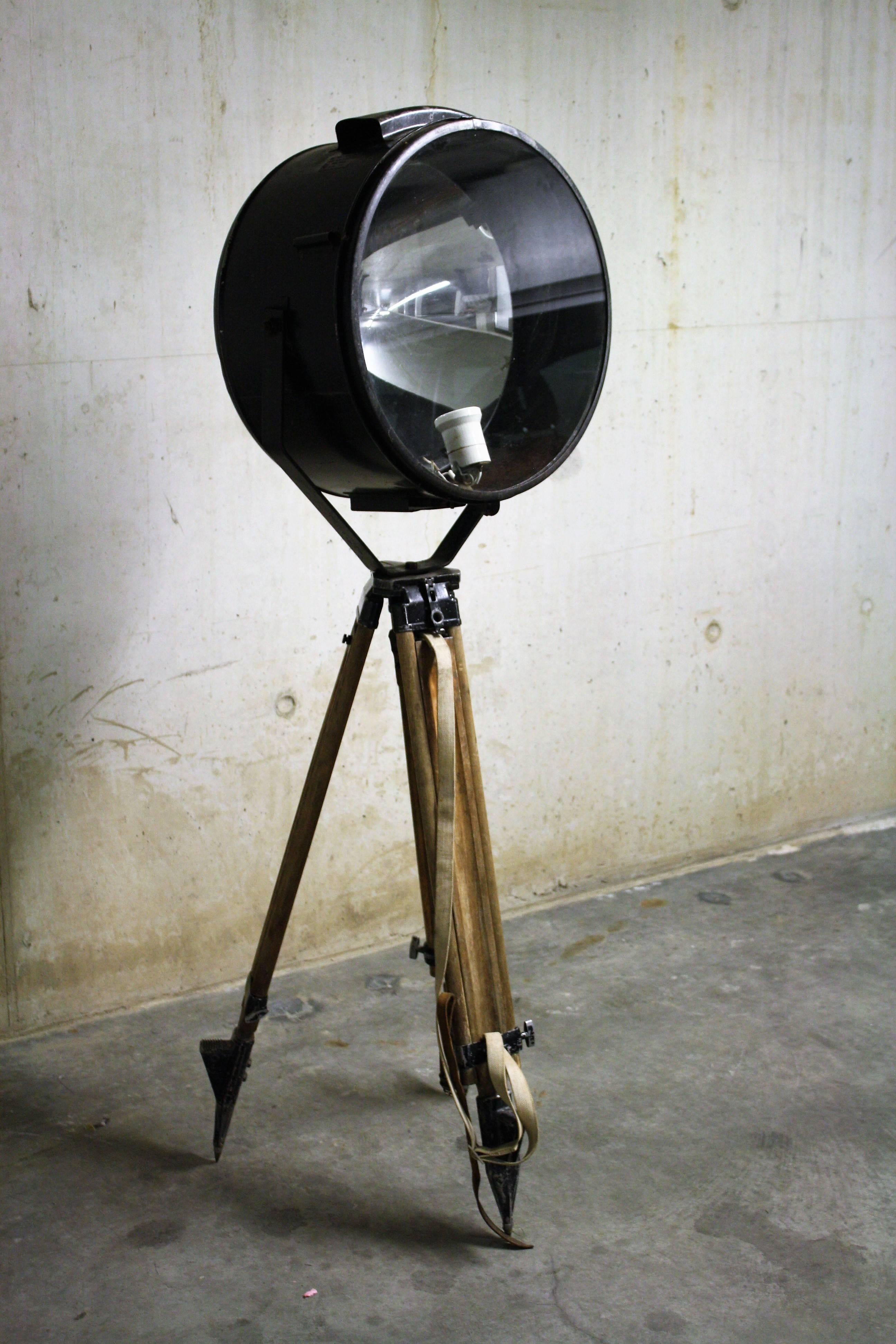 Mid-20th Century Large Industrial Floor Lamp, 1950s For Sale