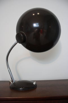 Vintage Dark Brown Bauhaus Desk Lamp, 1960s