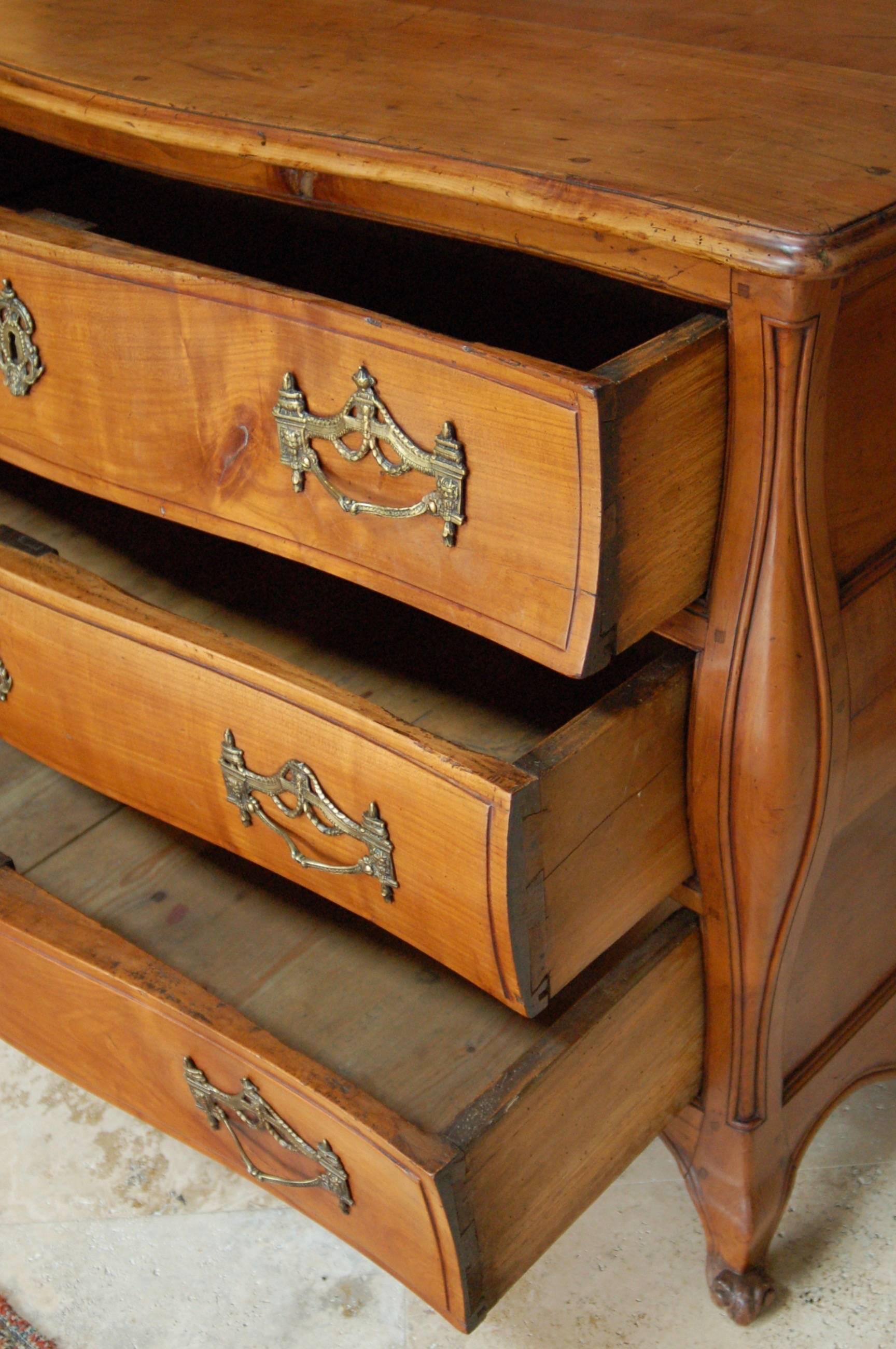 18th Century French Cherry Bombay Commode 1