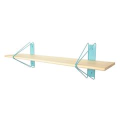 Customizable Strut Shelving System from Souda, Blue & Maple, Made to Order