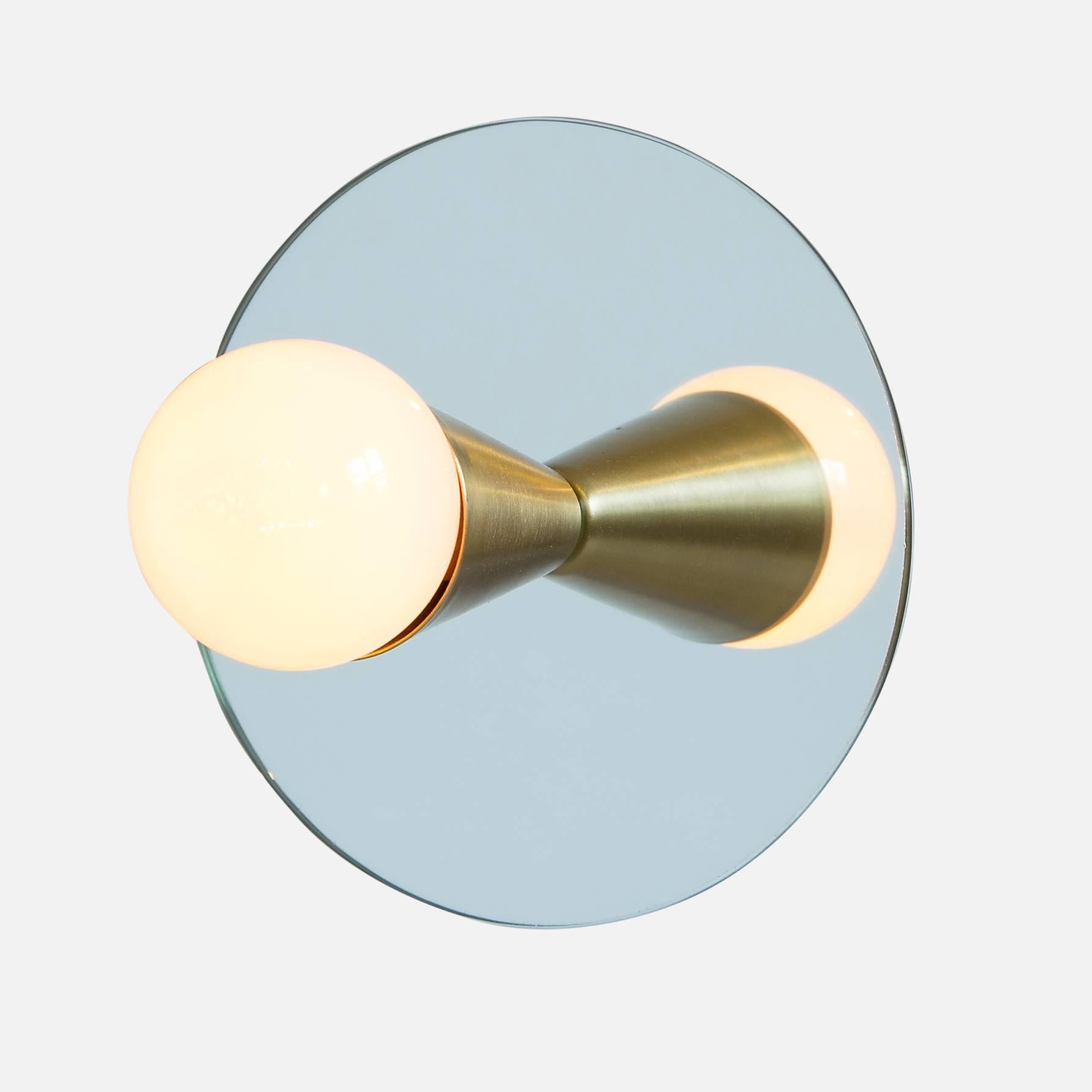 Modern Echo One Sconce / Flush Mount in Brass from Souda, Made to Order For Sale