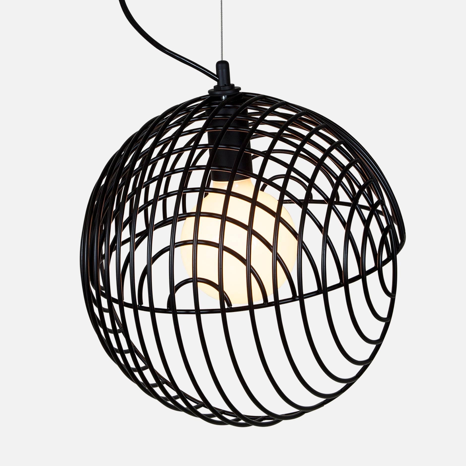 Steel Dana Pendant Light, Black from Souda, Made to Order For Sale