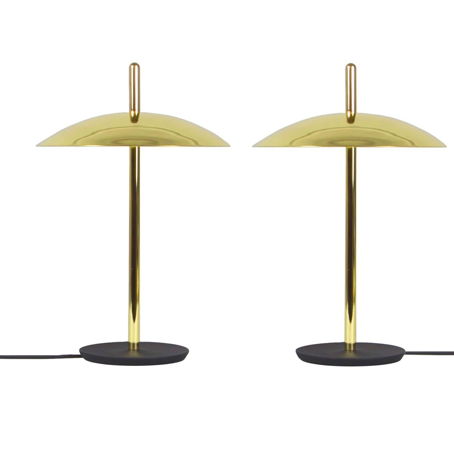 Signal Table Light from Souda, Polished Brass, Made to Order For Sale