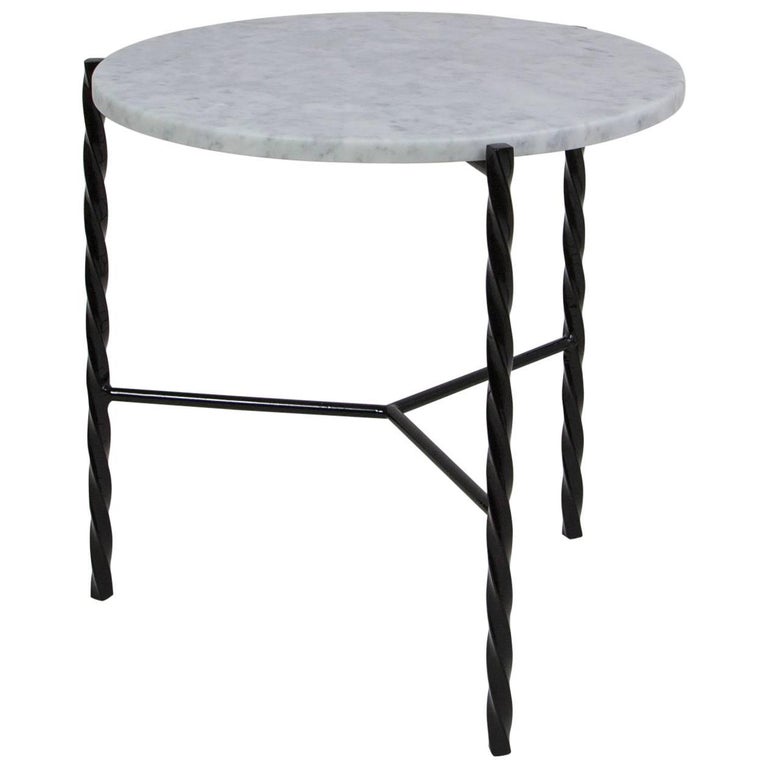 Customizable Pair of Von Iron Side Tables from Souda, Made to Order For