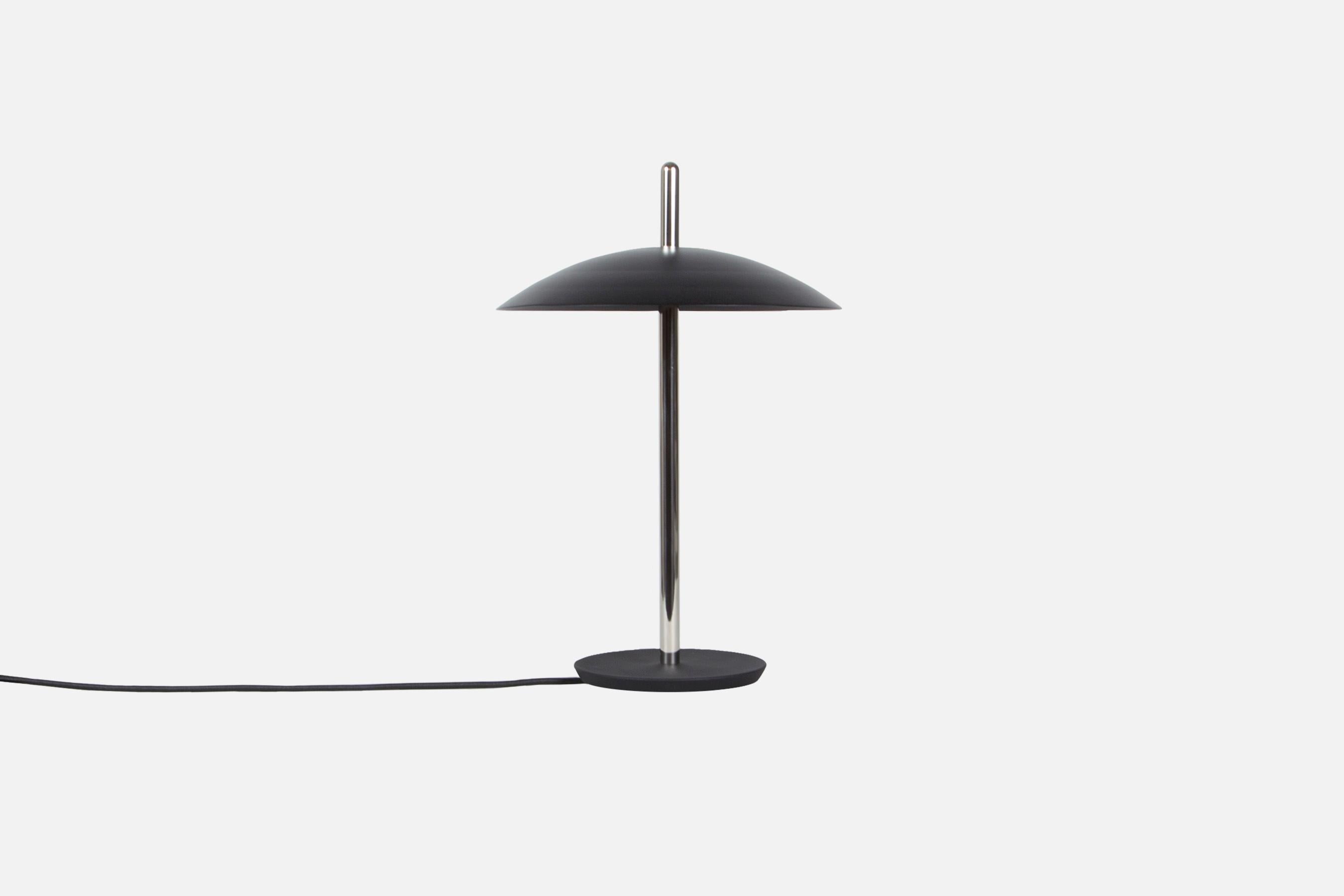 American Signal Table Light from Souda, White x Nickel, Made to Order For Sale