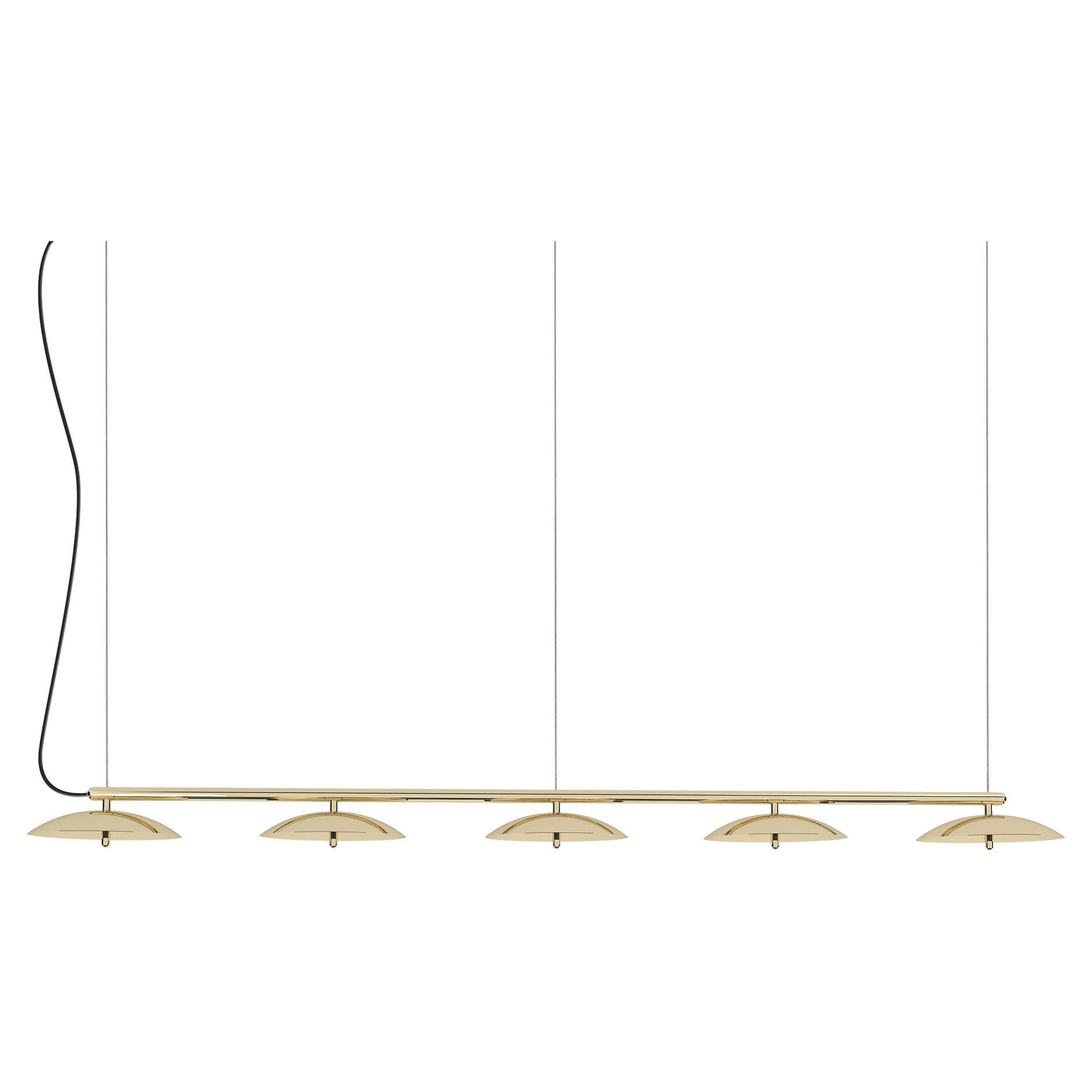 Signal Linear Pendant, by Souda, Extra Long, Brass, Made to Order For Sale