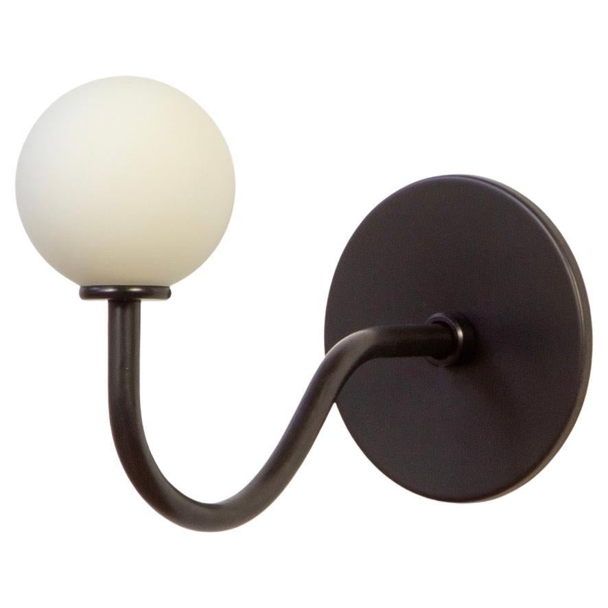 Pin Up Wall Sconce by Research.Lighting, Black, 3in Glass, Made to Order